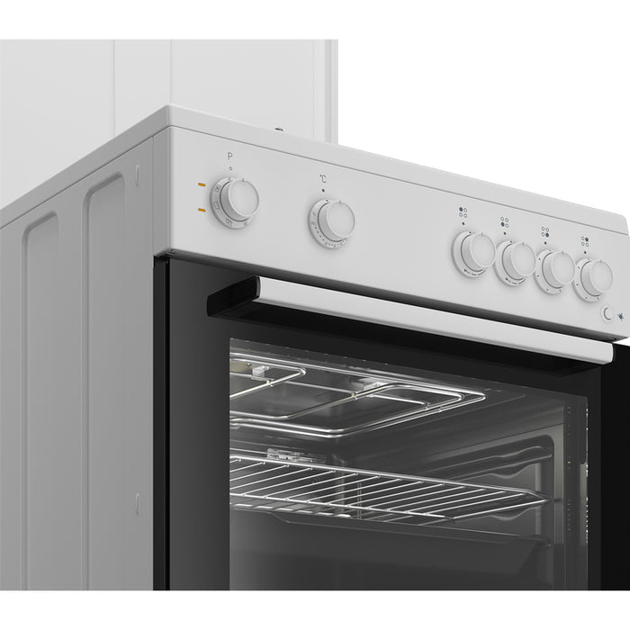 Комбинирана печка BEKO FBE 64010 WDN/ГАЗ A, 2 ГАЗОВИ И 2 ЕЛЕКТРИЧЕСКИ, БУТОН ЗА ЗАПАЛВАНЕ