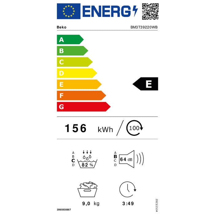 Сушилня с термопомпа BEKO BM3T39220WB 9 kg