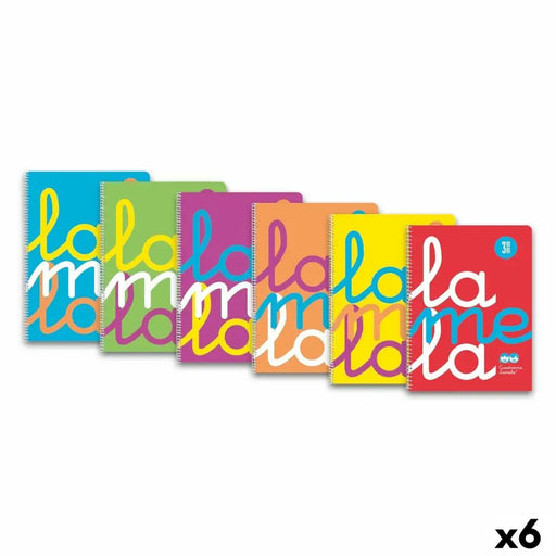 Бележник със Спирала Lamela Четвърт 80 Листи (6 броя)
