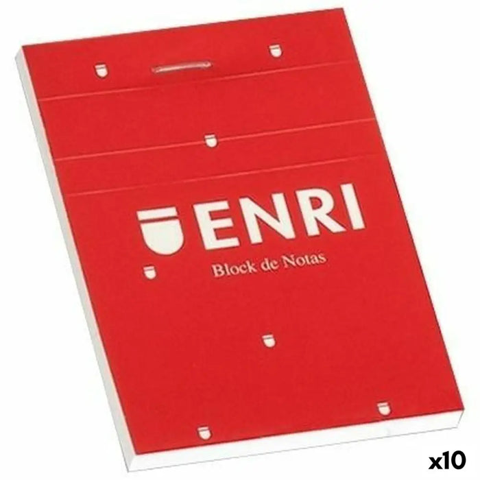 Бележника ENRI Червен A6 80 Листи 4 mm (10 броя)