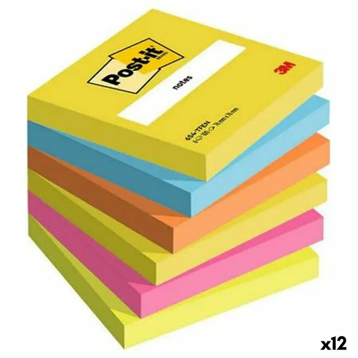 Бележника Post-it 76 x 76 mm Многоцветен 100 Листи (12 броя)