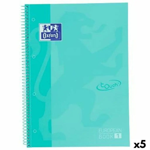 Бележник със Спирала Oxford TOUCH EUROPEANBOOK Мента A4 80