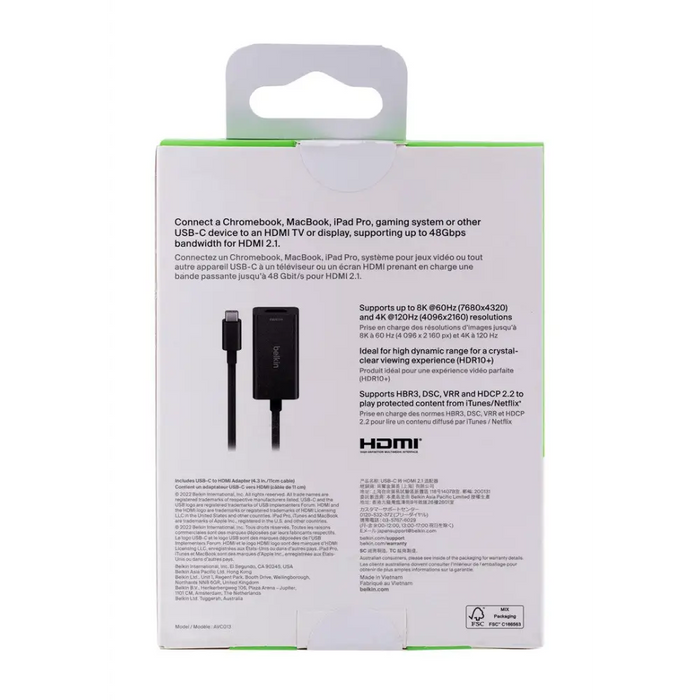 Belkin AVC013BTBK адаптер за видео кабел HDMI тип A