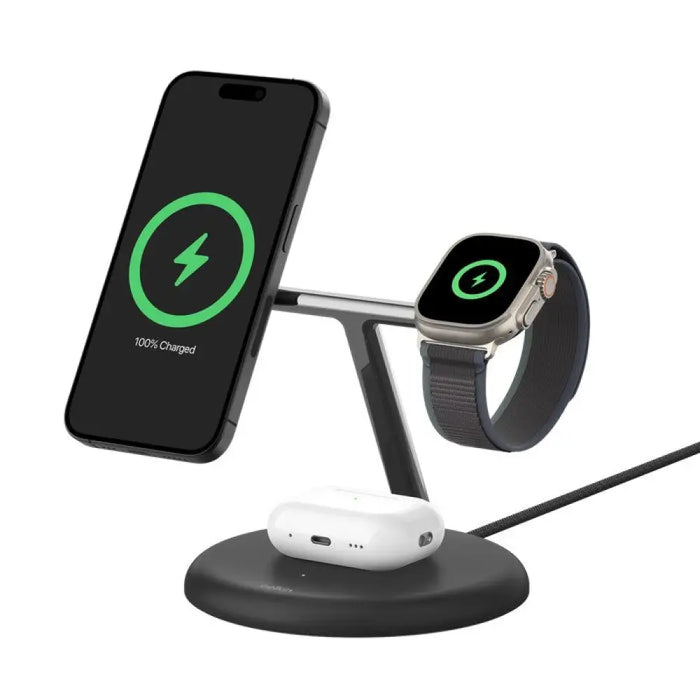 BELKIN BOOST CHARGE PRO MAGSAFE 3IN1 QI2 15W ЧЕРЕН