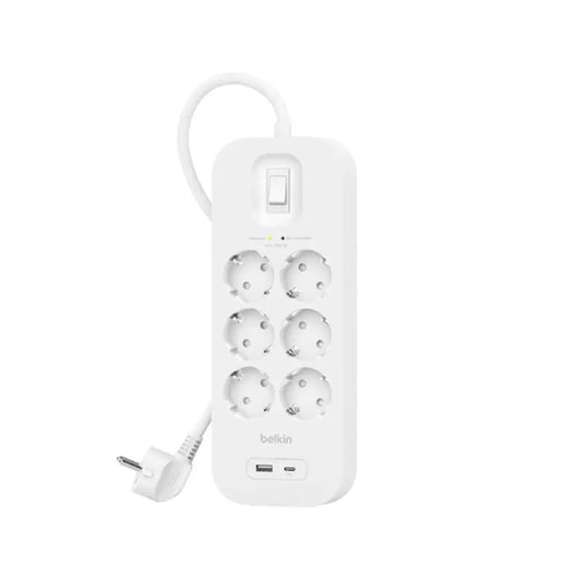 Belkin Connect Бял 6 AC контакт(и) 2 m