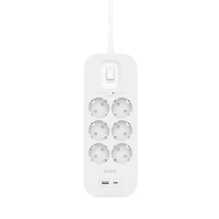 Belkin Connect Бял 6 AC контакт(и) 2 m