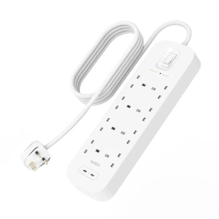 Belkin Connect Бял 8 AC контакт(а) 2 m