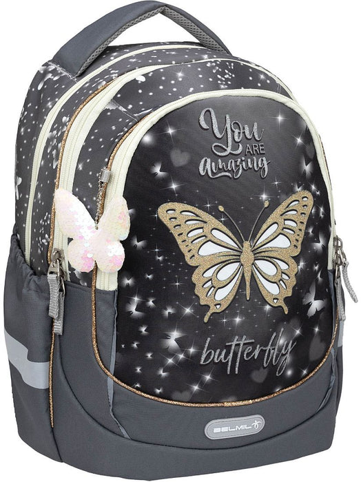 Раница с твърдо дъно Belmil Leisure Plus - Starlight Butterfly