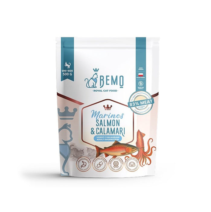 BEMO Cat Marines Сьомга и Калмари - суха храна за котки - 500 г