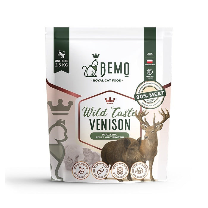 BEMO Cat Wild Taste Venison - суха храна за котки - 2,5 кг