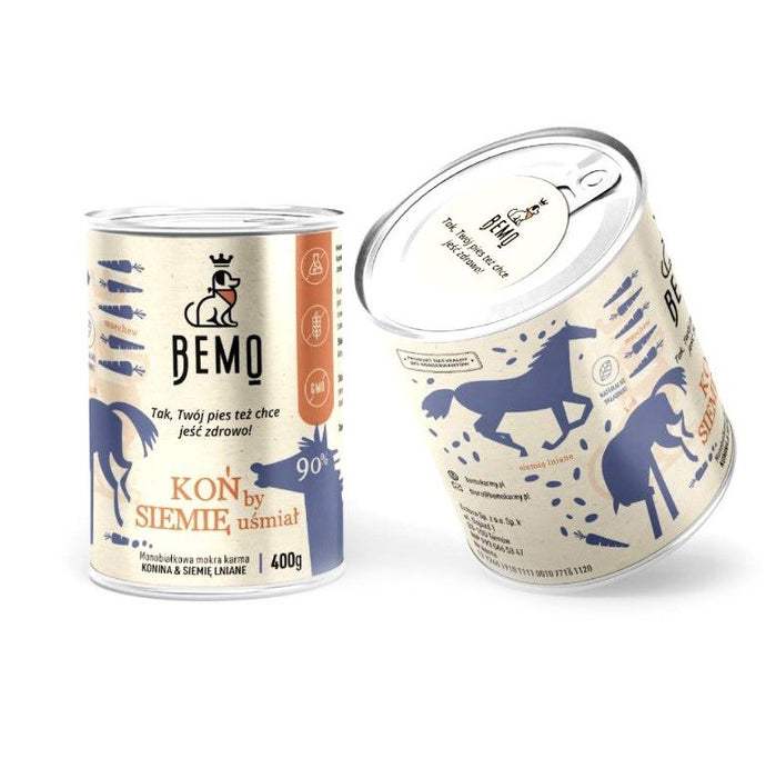 BEMO Koń by siemię uśmiał Mono - мокра храна за кучета - 400g