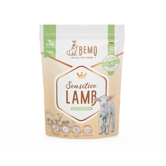 BEMO Sensitive Lamb Small/Medium Mono - суха храна за кучета - 1 кг