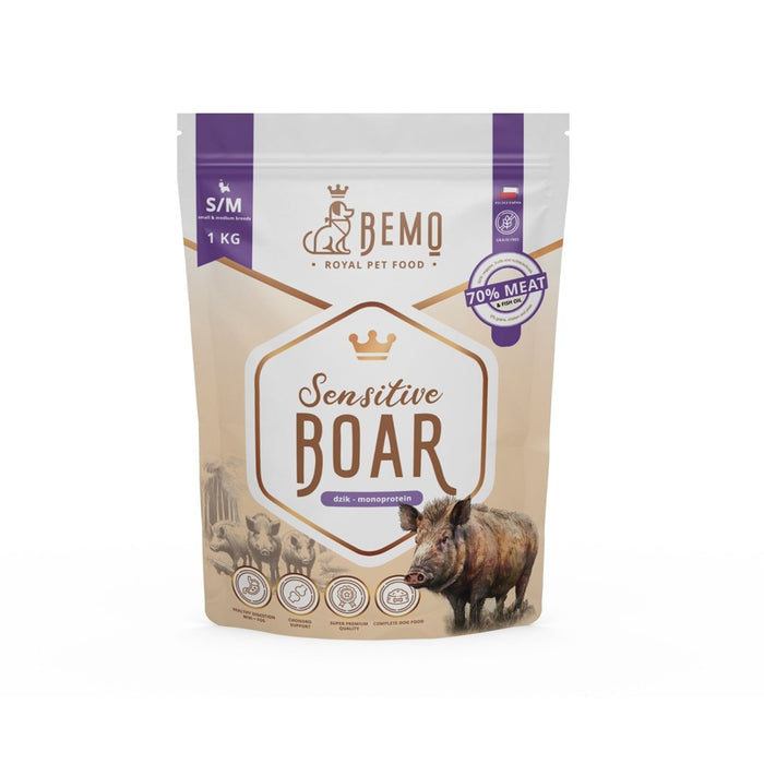 BEMO Sensitive Boar Small/Medium Mono - суха храна за кучета - 1 кг