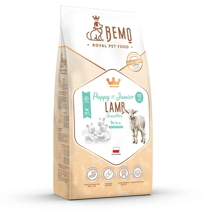 BEMO Sensitive Junior Lamb Medium/Large Mono - суха храна за кучета - 10 кг