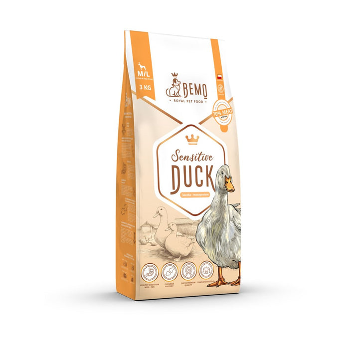 BEMO Sensitive Duck Medium/Large Mono - суха храна за кучета - 3 кг