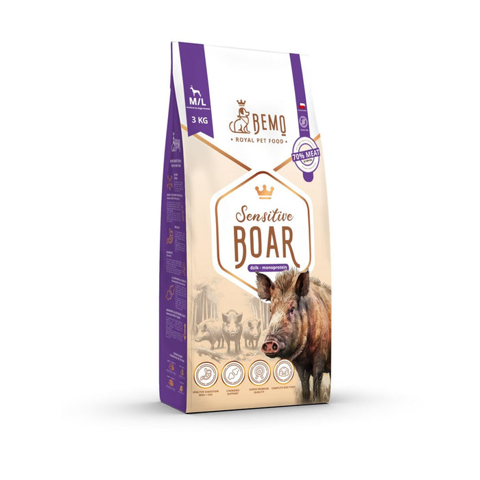 BEMO Sensitive Boar Medium/Large Mono - суха храна за кучета - 3 кг