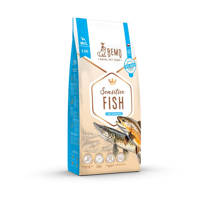 BEMO Sensitive Fish Medium/Large Mono - суха храна за кучета - 3 кг