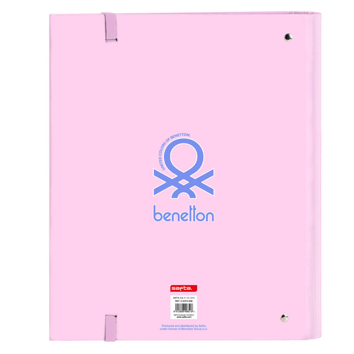 Папка с пръстени Benetton Pink Розов (27 x 32 x 3.5 cm)