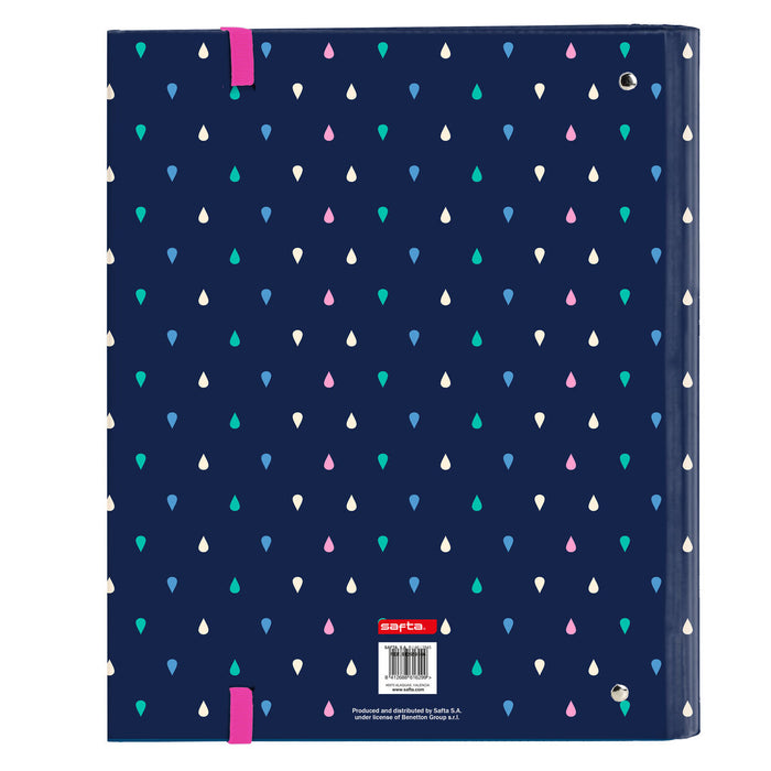 Папка с пръстени Benetton Drop Многоцветен 27 x 32 x 3.5 cm