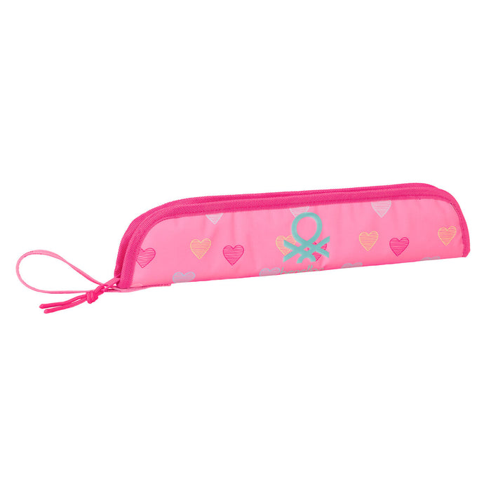 Калъф за Флейта Benetton Heart Розов 37 x 8 x 2 cm