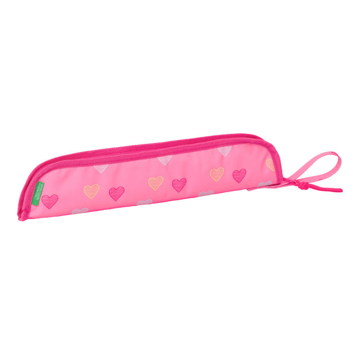 Калъф за Флейта Benetton Heart Розов 37 x 8 x 2 cm