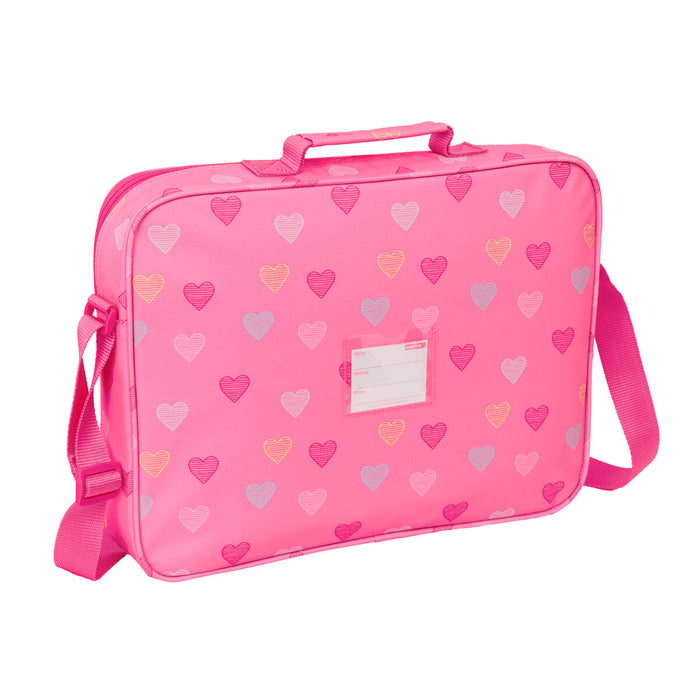 Училищна чанта Benetton Heart Розов 38 x 28 x 6 cm