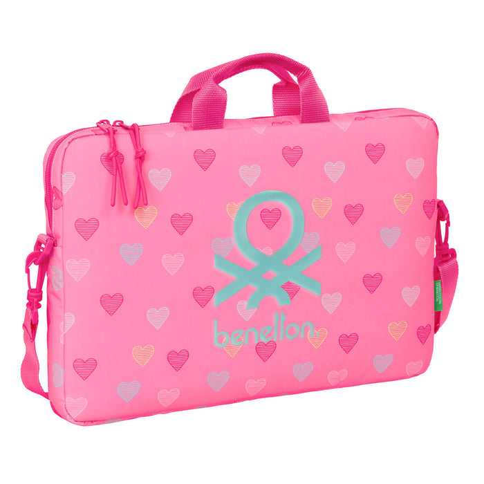 Чанта за лаптоп Benetton Heart Розов 40 x 27 x 4 cm