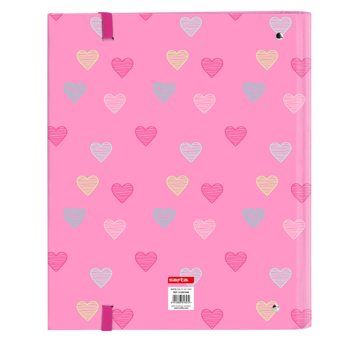 Папка с пръстени Benetton Heart Розов 27 x 32 x 3.5 cm