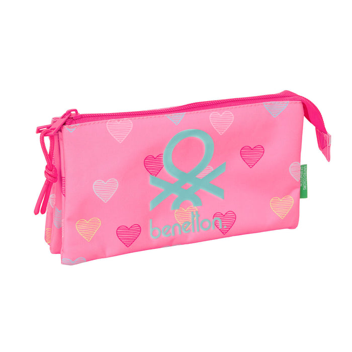 Пътническа Чанта Benetton Heart Розов 22 x 12 x 3 cm
