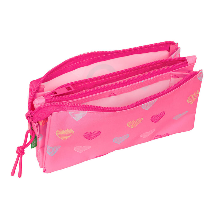 Пътническа Чанта Benetton Heart Розов 22 x 12 x 3 cm
