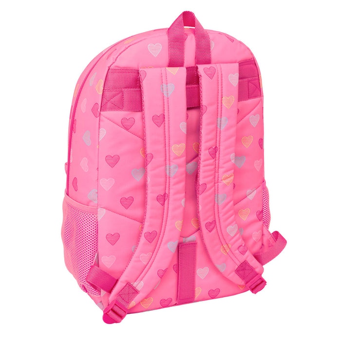 Училищна чанта Benetton Heart Розов 30 x 46 x 14 cm