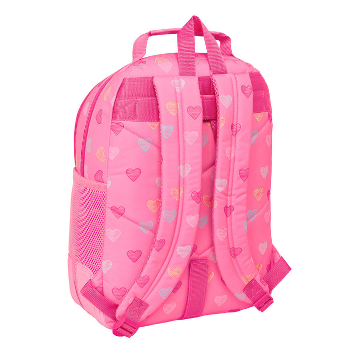 Училищна чанта Benetton Heart Розов 32 x 42 x 15 cm
