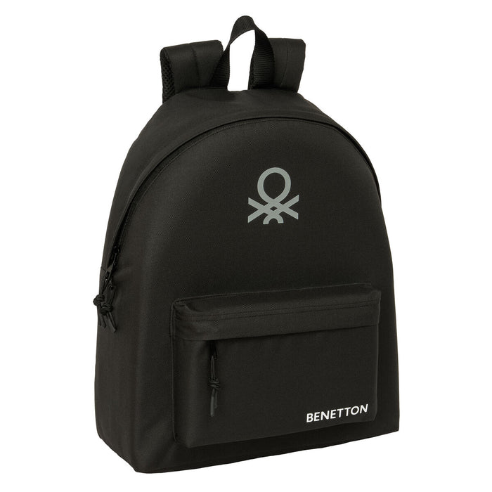 Училищна чанта Benetton Negro Черен 33 x 42 x 15 cm