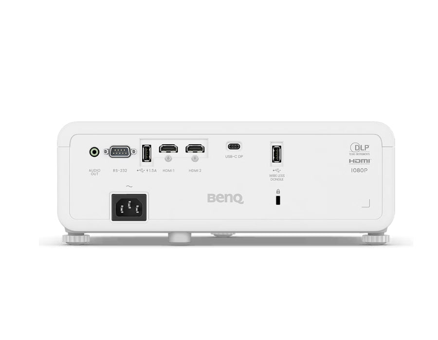 BenQ LH650 DLP, FHD 1080P, 4000 ANSI лумена, лазерен, 3000000: 1, TR 1.15~1.5, HDMI x2, RS232 x1, USB тип A x3, USB тип C x1, аудио изход x1, 10W високоговорител, Smart Eco, опционално безжично проектиране