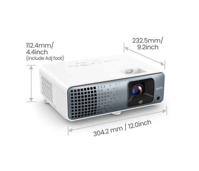 BenQ TK710STi DLP, 4K UHD (3840x2160), HDR, Ултрабърз 4ms, 10K:1, 3200 AL, 1.2x Zoom, Keystone 3D, Конзолни игри, 2xHDMI, USB, RS232, Високоговорител 5W, eARC, Dolby Atmos, Аудио изход, 28dB (Еко), Бял