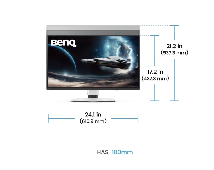 BenQ EX271UZ 27" 4K 166 PPI 240Hz MOBIUZ OLED геймърски монитор, EX271UZ БЯЛ