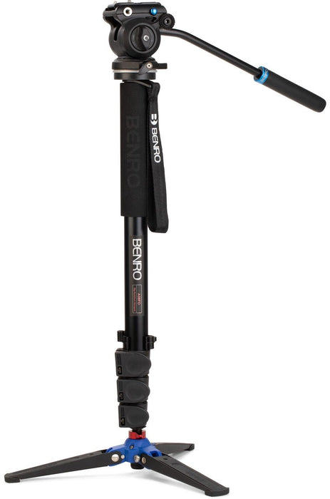 Видео монопод Benro - A38FDS2PRO, с глава S2PRO, 63.5-164.5cm, черен