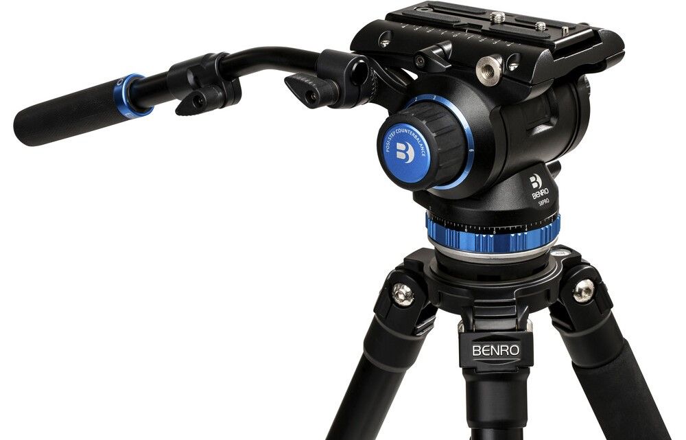 Видео статив Benro - A373F Series 3 AL + S8Pro, 32.5-163.5 cm, черен