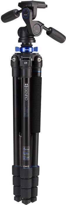 Статив Benro - Mach3 Series 2 AL + HD2, 43-168 cm, черен