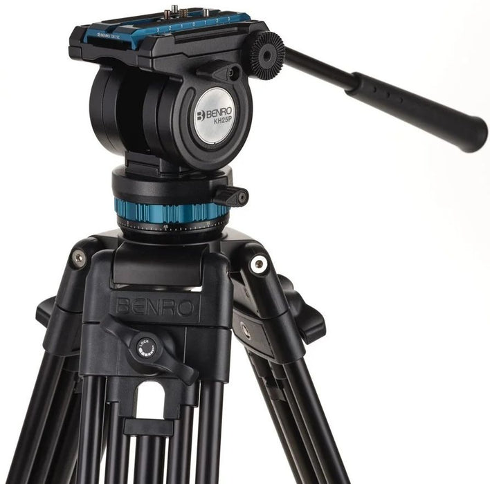 Видео статив Benro - KH25PC + Head, 75-156.5 cm, черен
