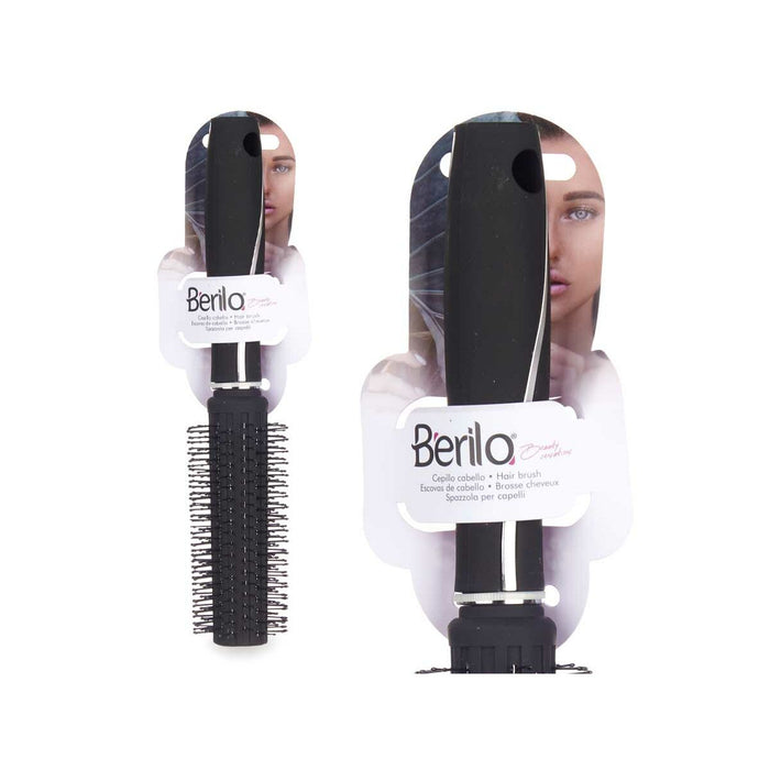 Кръгла Четка Berilo Черен Силикон Пластмаса (12 броя)