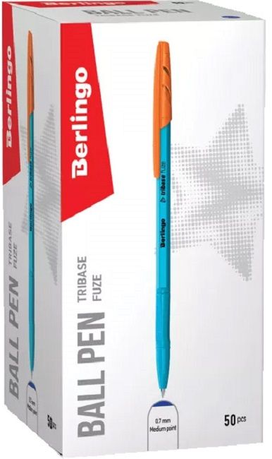 Химикалка Berlingo Tribase - Fuze, 0.7 mm, асортимент