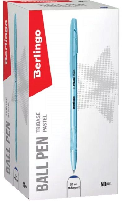 Химикалка Berlingo Tribase - Pastel, 0.7 mm, асортимент
