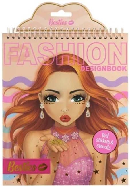 Книжка със стикери и шаблони Besties - Neon, асортимент