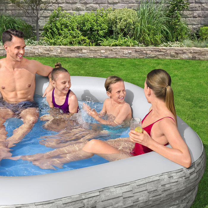 БАСЕЙН 213X206X53 STONE POOL BESTWAY 54423