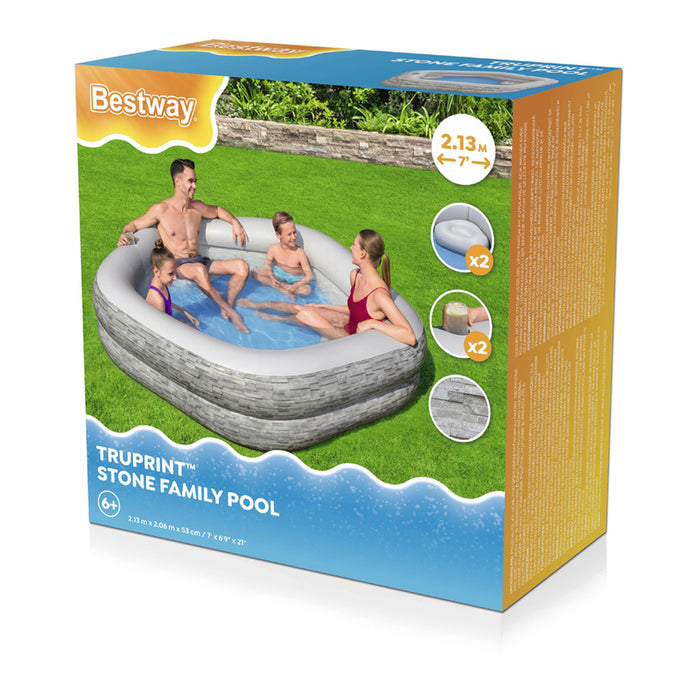 БАСЕЙН 213X206X53 STONE POOL BESTWAY 54423
