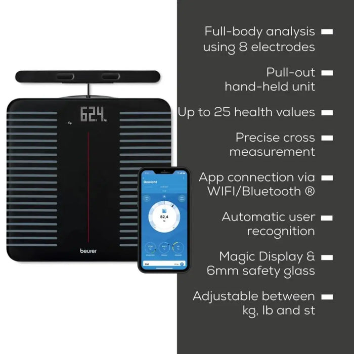 Beurer BF 990 WIFI/Bluetooth диагностична везна за баня с 8