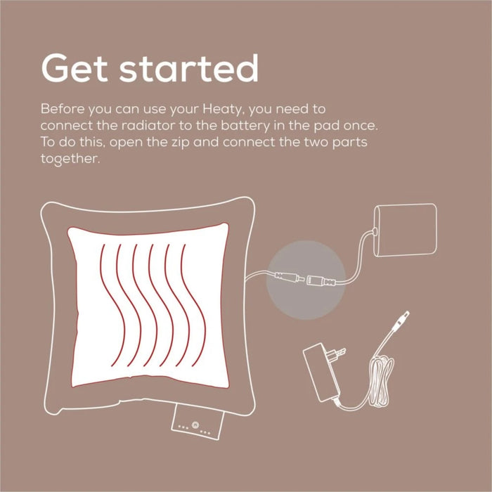 Beurer HK 77 Heaty опушен бежов; литиево-йонна батерия; мека кадифена калъфка за възглавница, може да се пере в пералня на 30°C; 3 температурни настройки; бързо нагряване; BSS; 45(Д)x45(Ш) см