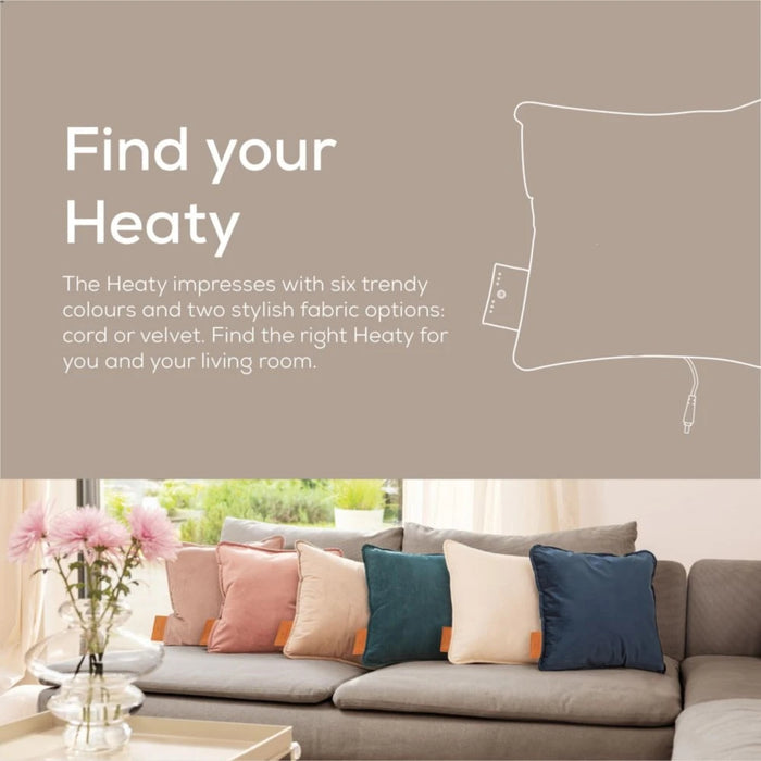 Beurer HK 77 Heaty кашмирен крем; литиево-йонна батерия; мека кадифена калъфка за възглавница, може да се пере в пералня на 30°C; 3 температурни настройки; бързо нагряване; BSS; 45(Д)x45(Ш) см