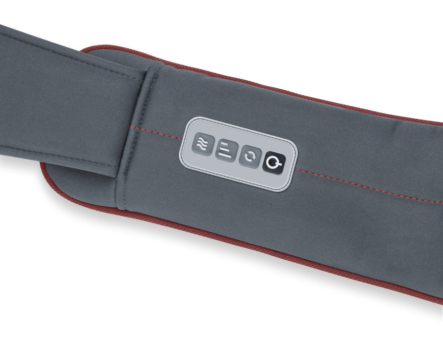 Beurer MG 151 3D Shiatsu масажор; за рамене, шия, гръб и крака; 3D масажни глави; 8 въртящи се шиацу масажни глави; Въртене по/обратно на часовниковата стрелка; 3 нива; автоматично изключване; светлинна и топлинна функция